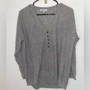 Madewell grey waffle knit long sleeve size XS